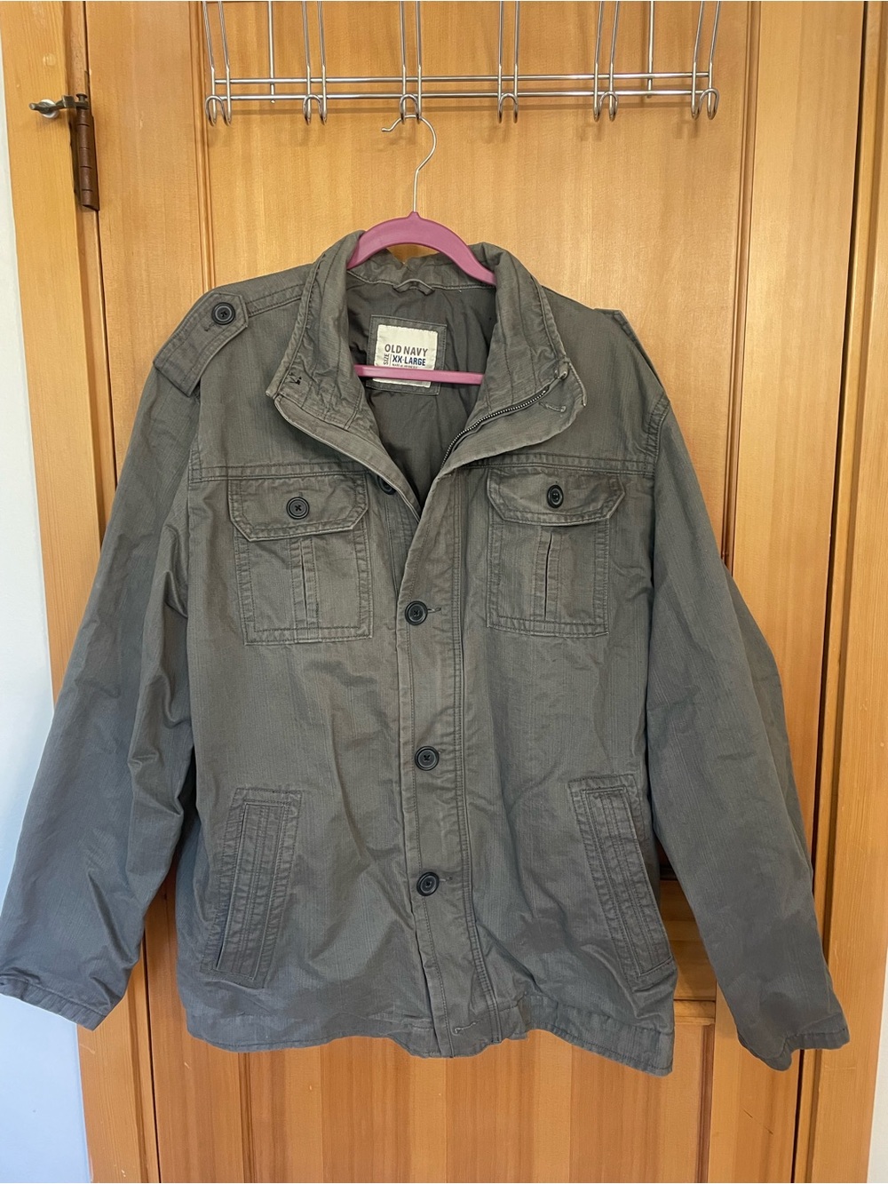 Old Navy Men's Olive Green Military Field Jacket
